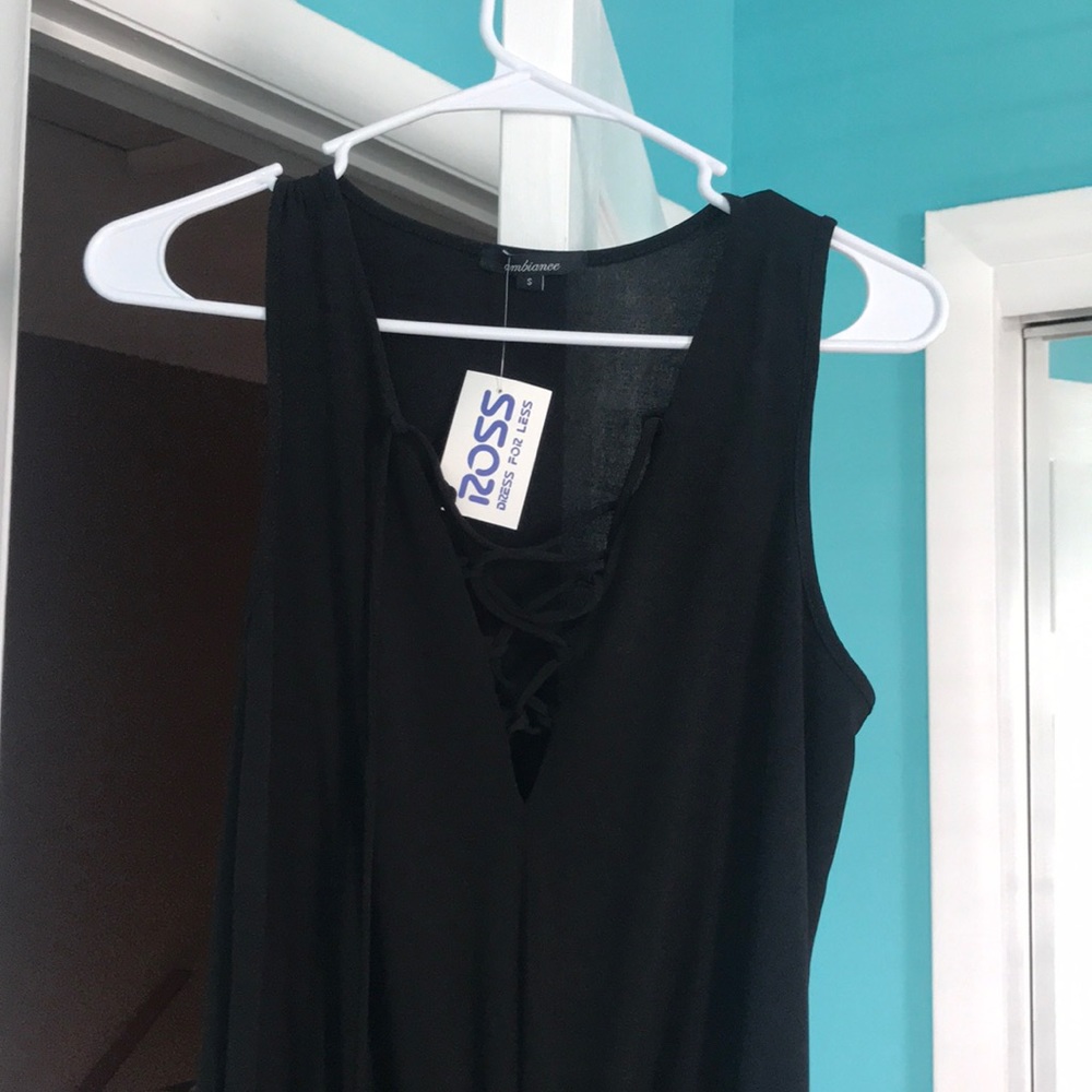 Black lace up jumper